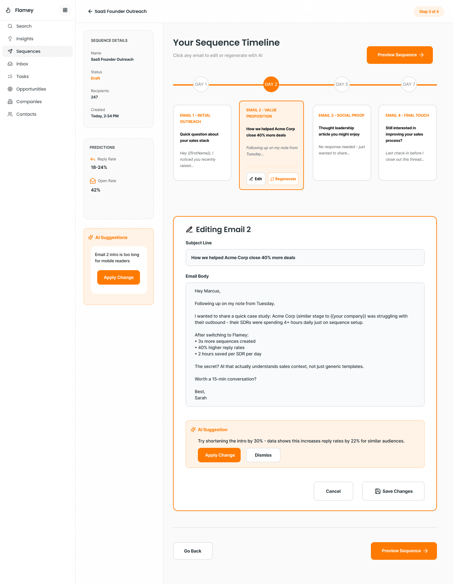 High fidelity timeline editor