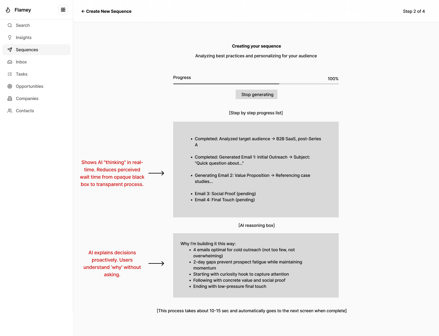 Low fidelity AI generation