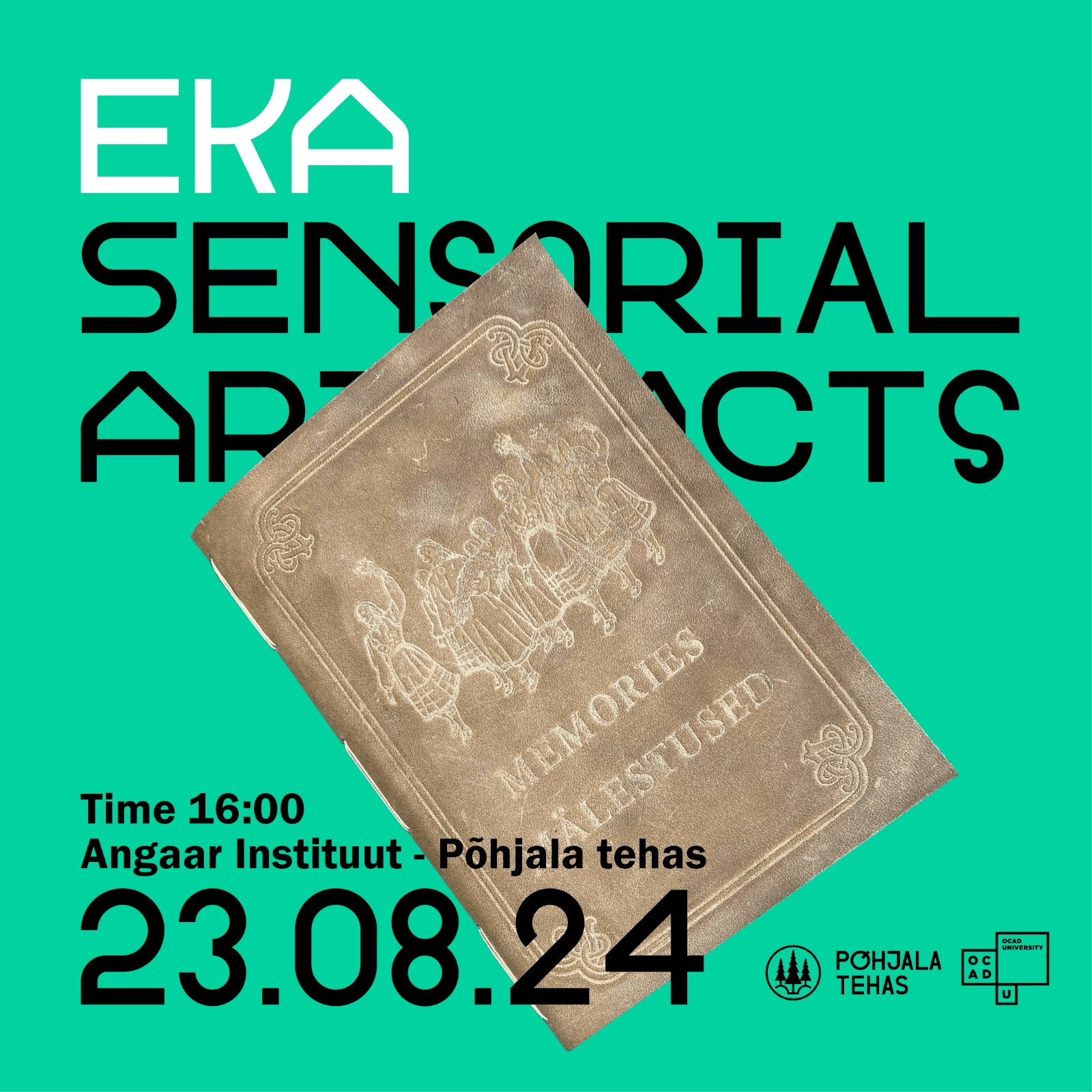 Exhibition poster featuring Memories/Mälestused
