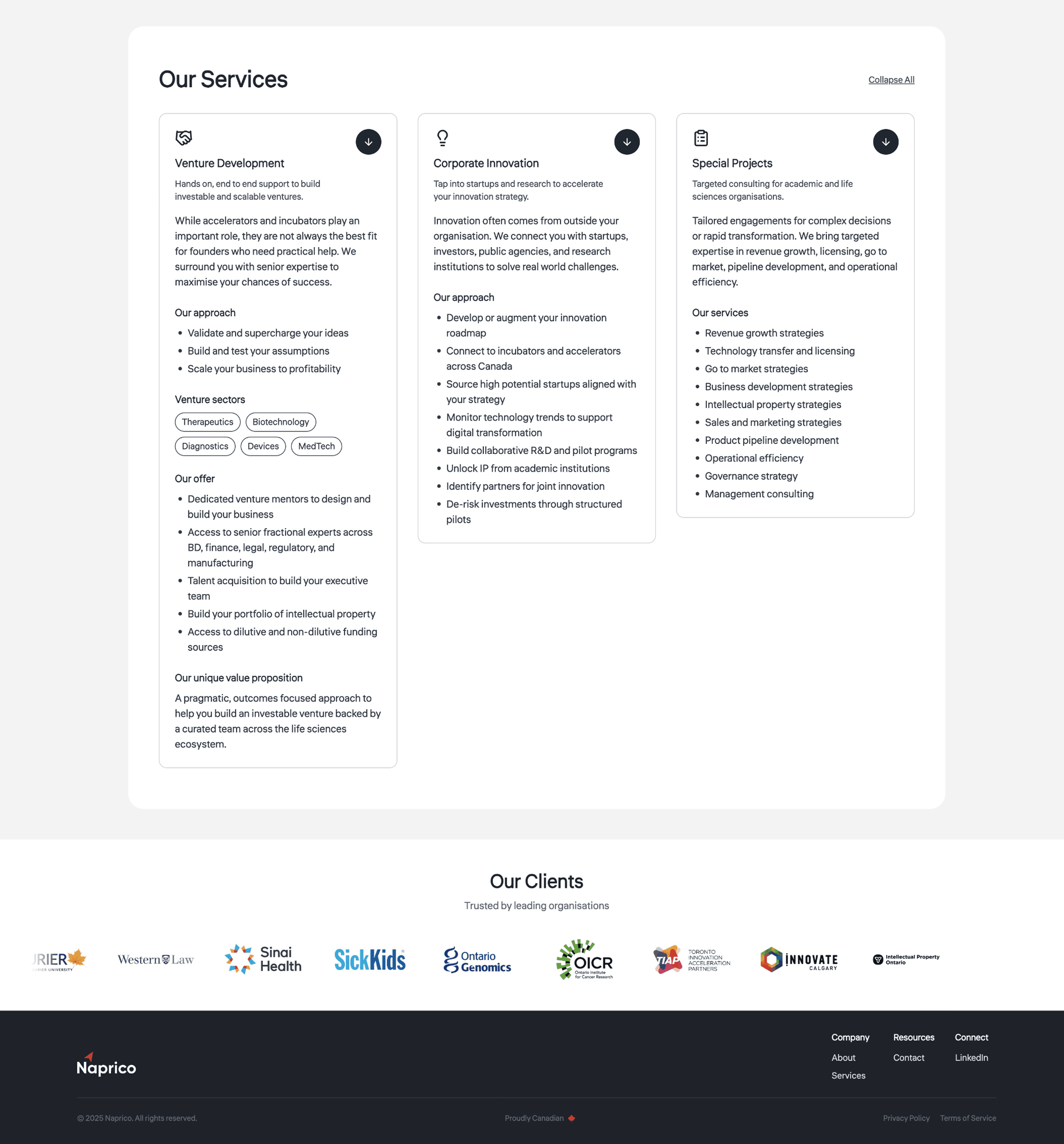 Contact page