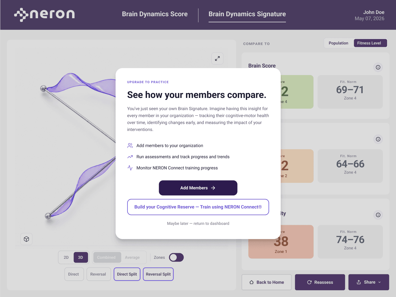 Upgrade prompt inviting the user to add members to their organization