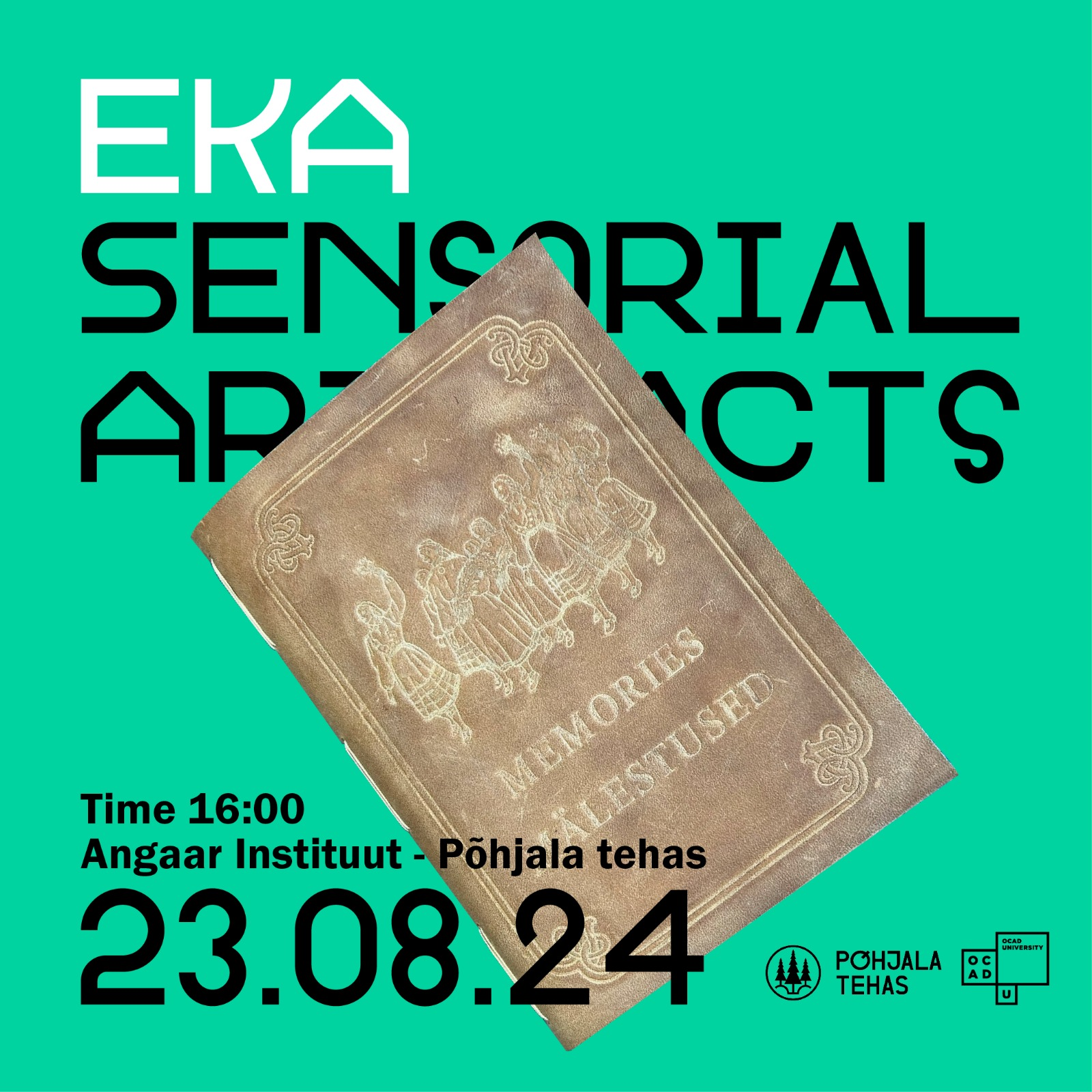 Exhibition poster featuring Memories/Mälestused 