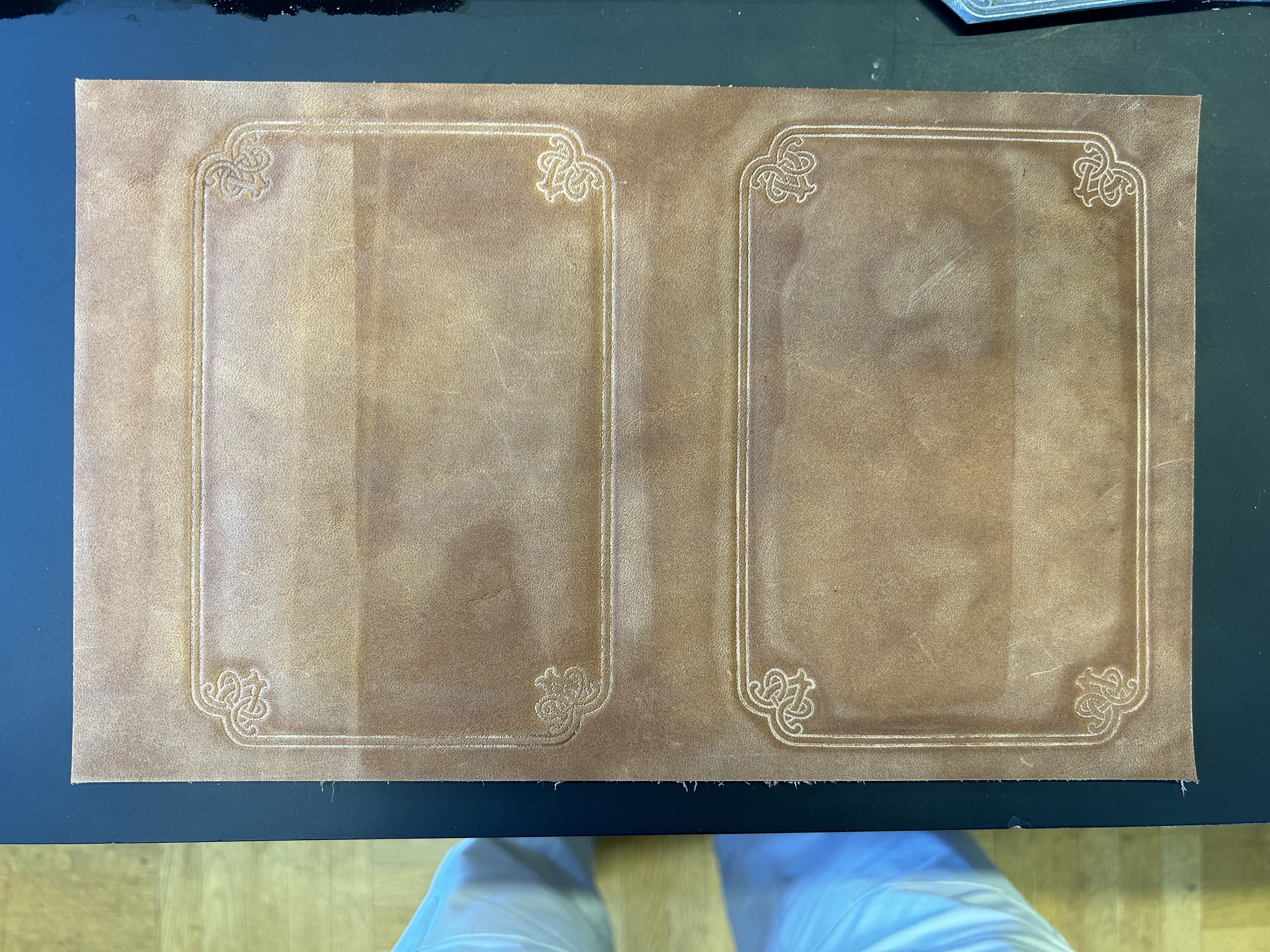 Embossing the cover